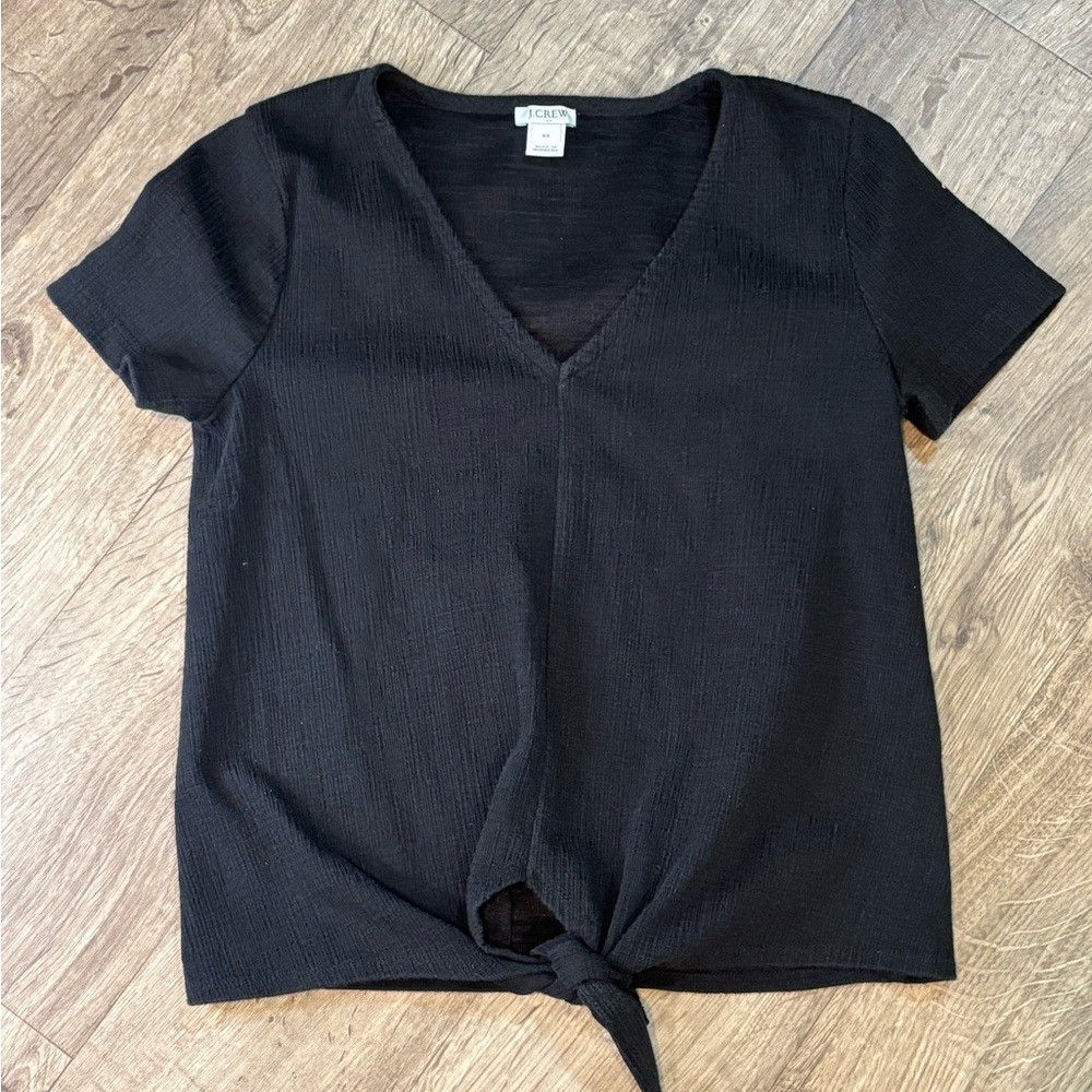J Crew Women’s Size XS Black Dress Tee Shirt Top